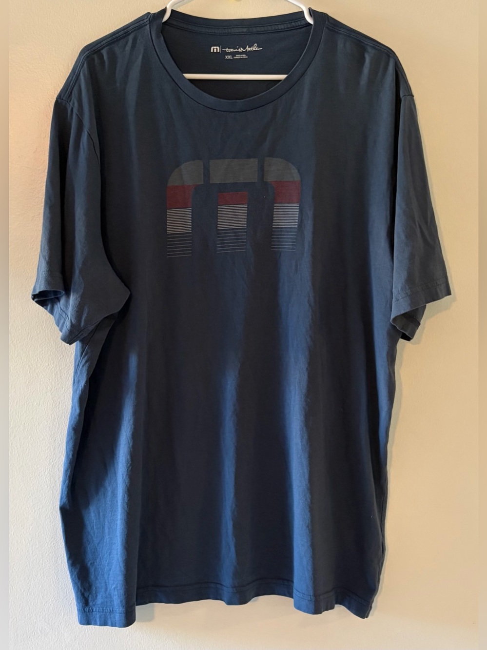 Travis Mathew’s Blue Red White USA America Golf Graphic Tee T Shirt-Mens XXL-2XL